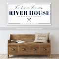 Personalized river house sign with Riverline Heritage design
