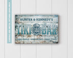 Tiki bar sign shown as wall art