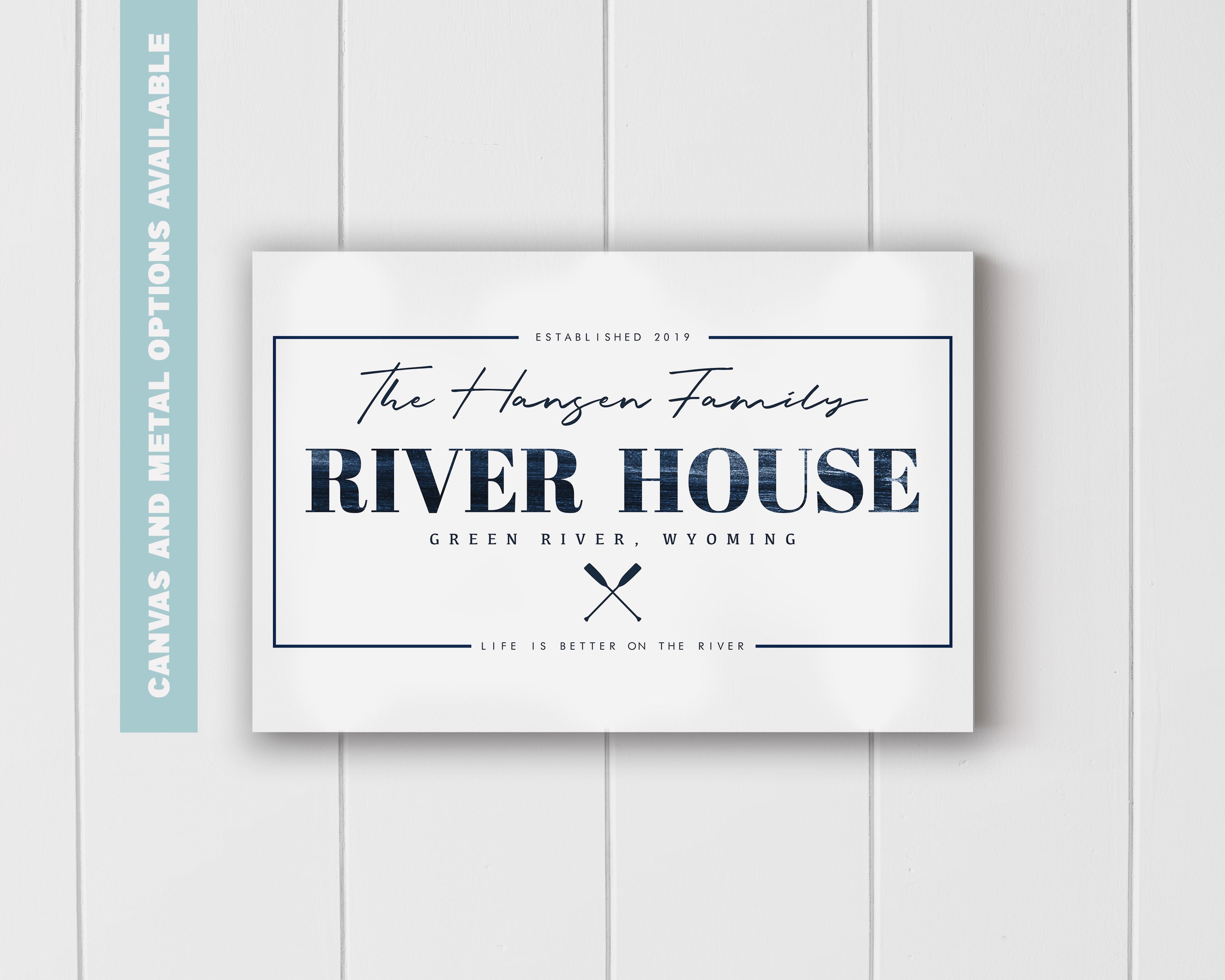 River House Sign | Custom Outdoor Wall Decor – Riverline Heritage