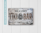 Tiki bar sign shown as wall art