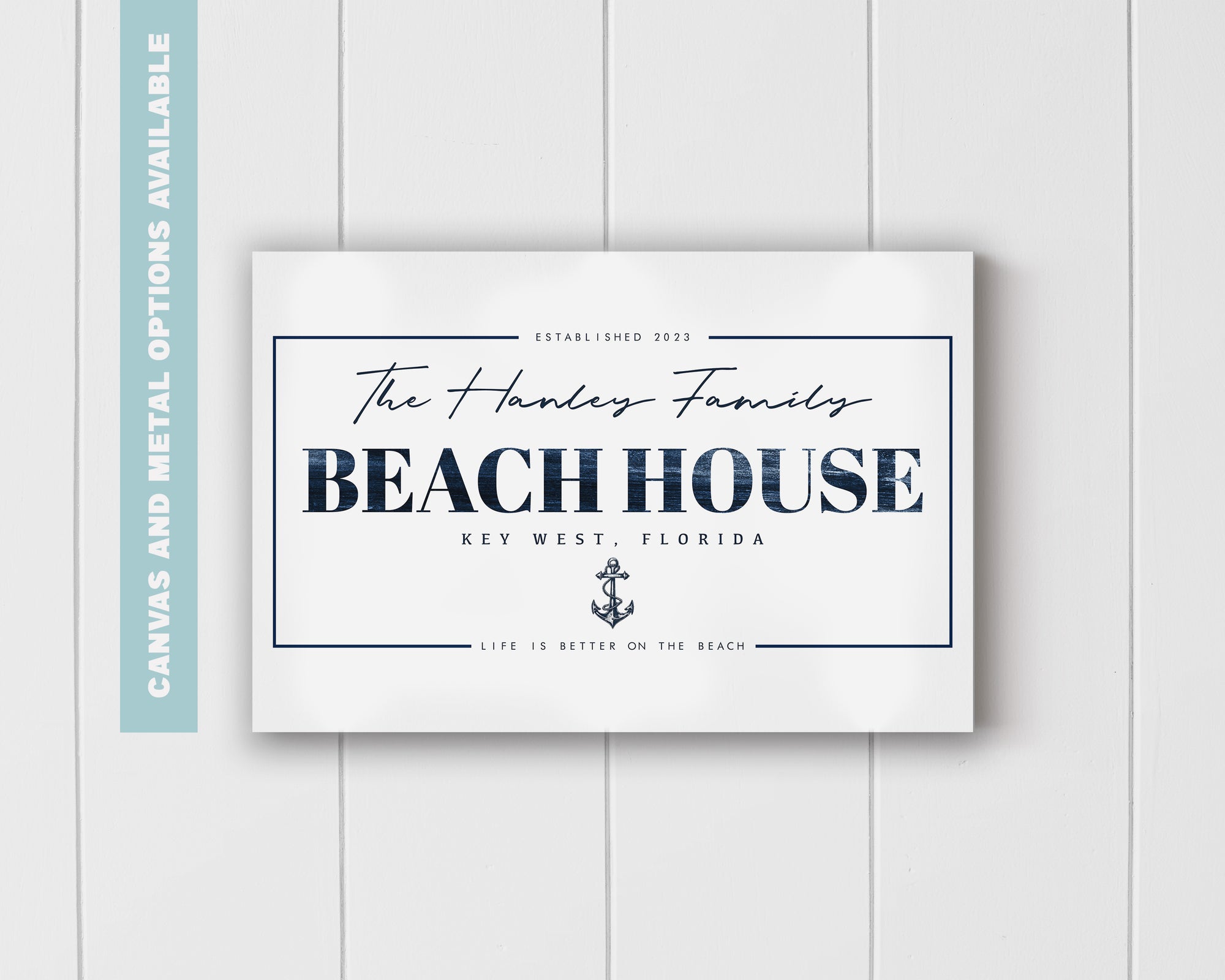 Custom Beach House Sign | Coastal Metal Wall Art – Coastal Signature