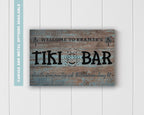 Tiki Bar Metal Sign | Personalized Wall Art for Home Bars - Rum Tide