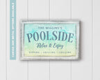 Poolside Relax & Enjoy Sign | Personalized Patio Wall Art – Splash & Shade