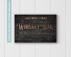 Whiskey Bar Metal Sign | Personalized Wall Art for Home Bars - Charred Barrel