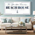 Custom beach house sign with Coastal Signature design