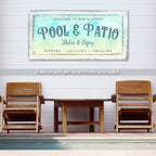 Pool & Patio Metal Sign | Custom Outdoor Family Decor – Palmside Oasis