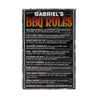 BBQ Rules Sign | Funny Outdoor Grill Decor – Grillmaster Code