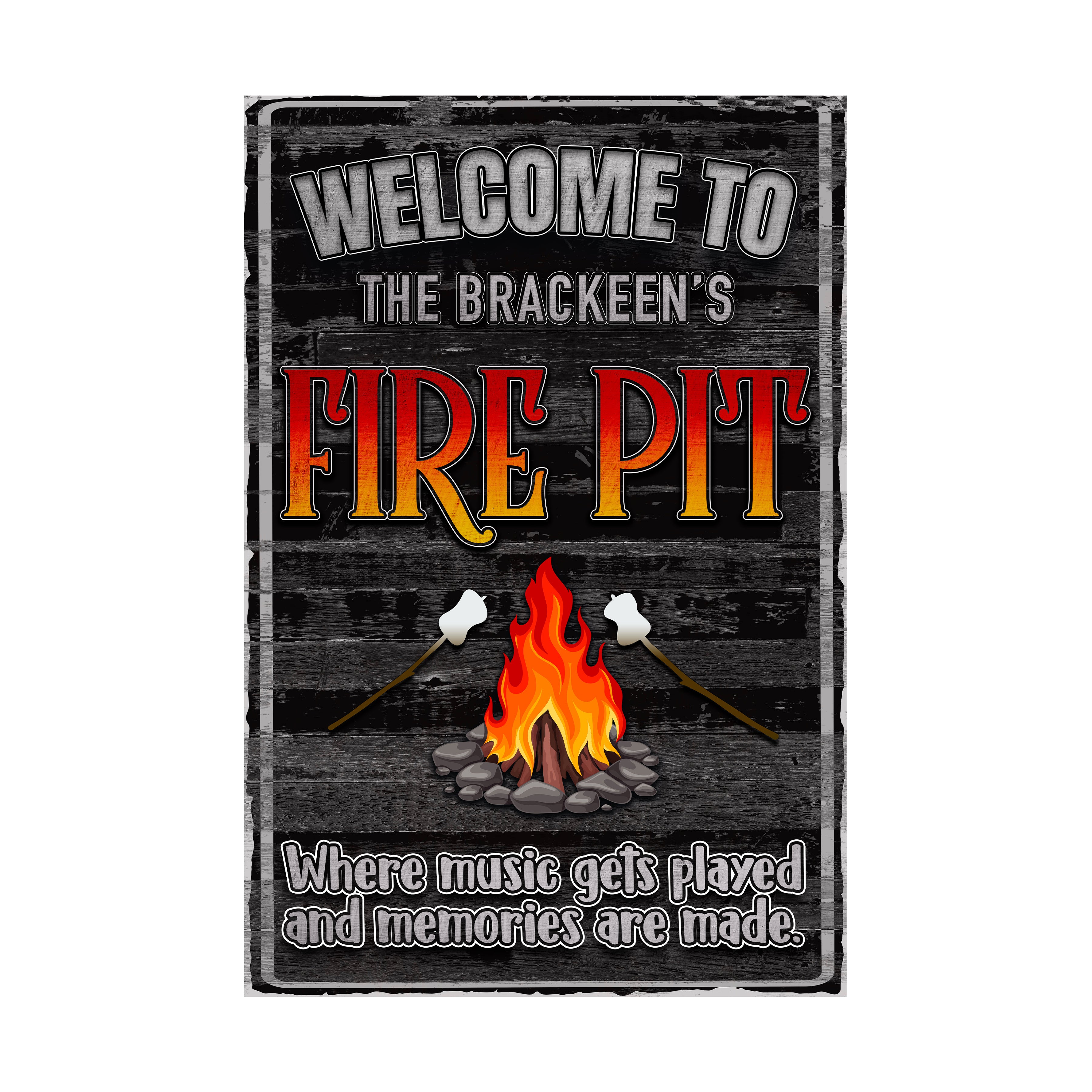 Firefire Metal Sign | Personalized Fire Pit Decor – Where Memories Are Made