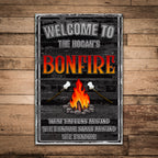 Bonfire Metal Sign | Personalized Fire Pit Decor – What Happens Around the Fire