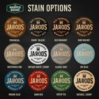 Dimensional Wood Round, Rustic Man Cave Gift, Home Bar Wall Art - The Whiskey Line