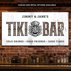 Personalized tiki bar sign design example