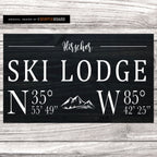 Ski Lodge Family Name with Lodge Coordinates