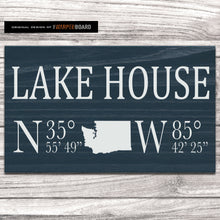 Load image into Gallery viewer, Lake House with GPS Coordinates and State
