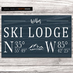 Ski Lodge Family Name with Lodge Coordinates