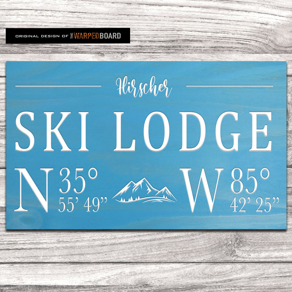 Ski Lodge Family Name with Lodge Coordinates