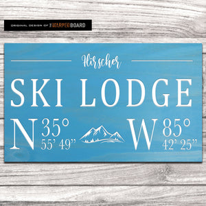 Ski Lodge Family Name with Lodge Coordinates