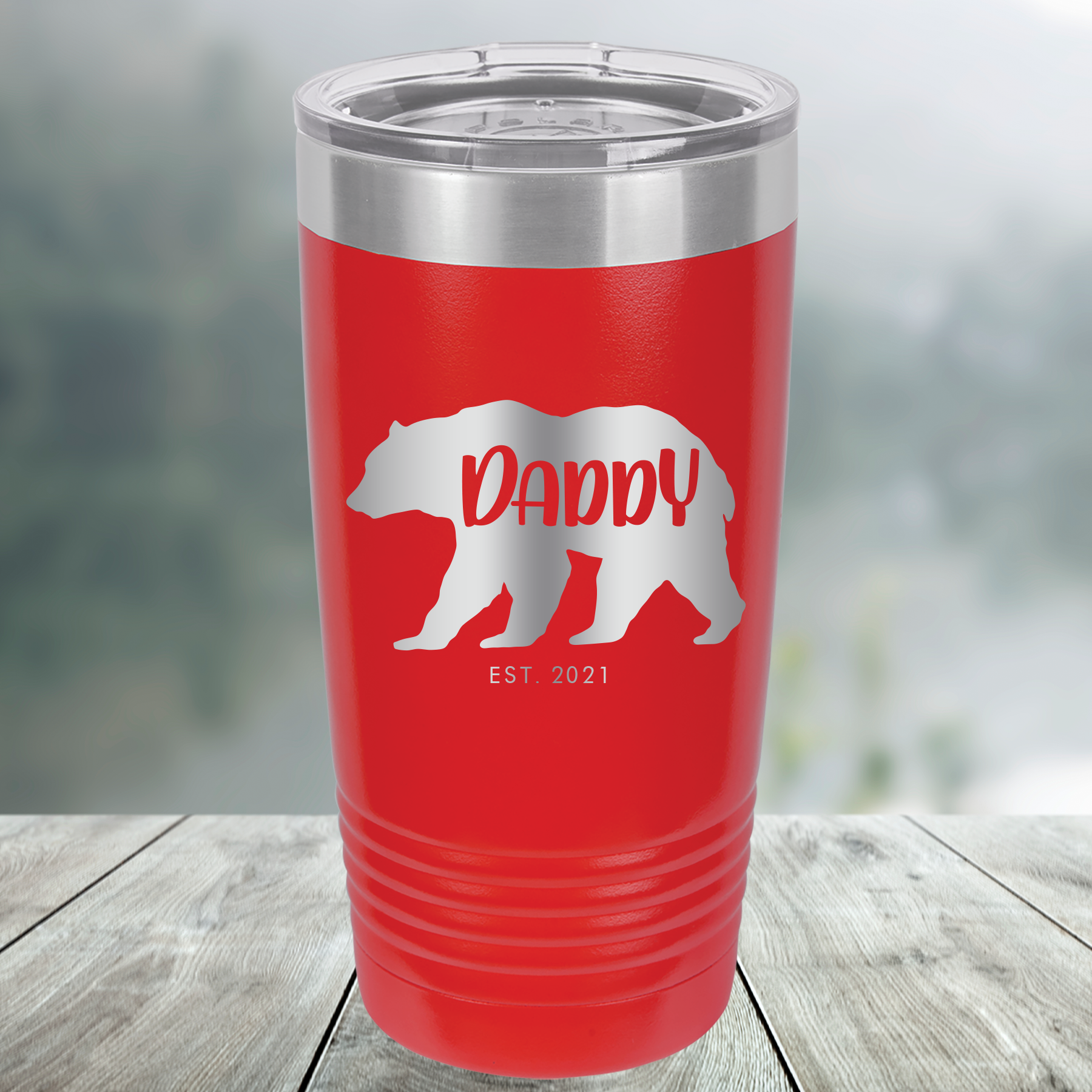 Mama Bear with Cubs Tumbler Personalized Mug Vinyl Decals for Cups