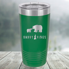 Load image into Gallery viewer, Daddy Vibes Engraved Tumbler, Water Bottle, Stemless Wine Glass, Pilsner, Pint Mug
