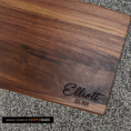 Family Name and Established Date Walnut Cutting Board