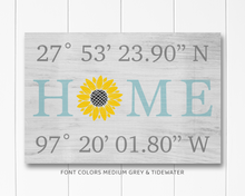 Load image into Gallery viewer, Custom Housewarming Gift | HOME Sign with GPS Coordinates

