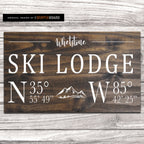 Ski Lodge Family Name with Lodge Coordinates
