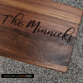 Neighbor Turned Friend Turned Family personalized walnut cutting board