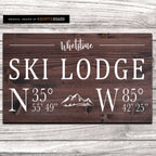 Ski Lodge Family Name with Lodge Coordinates