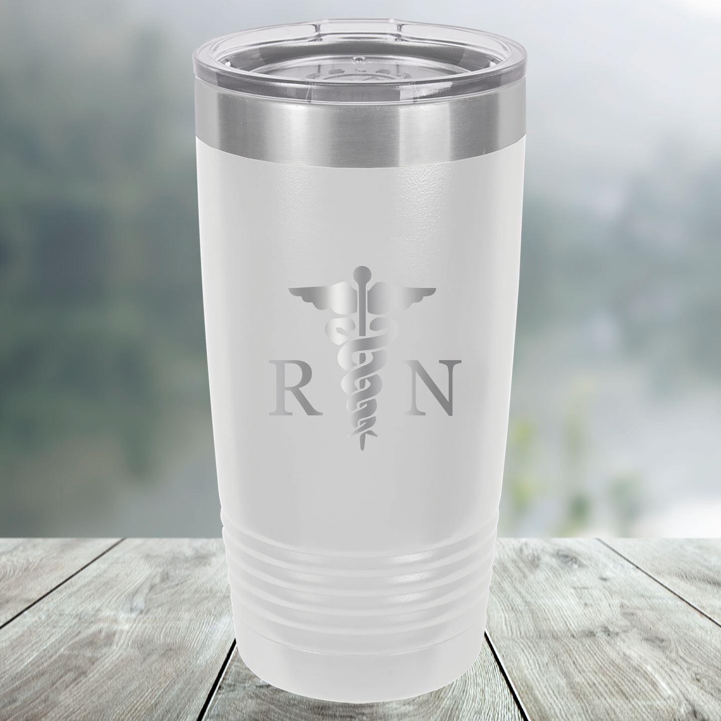 RN Custom Engraved Tumbler, Water Bottle, Stemless Wine Glass, Pilsner, Pint Mug