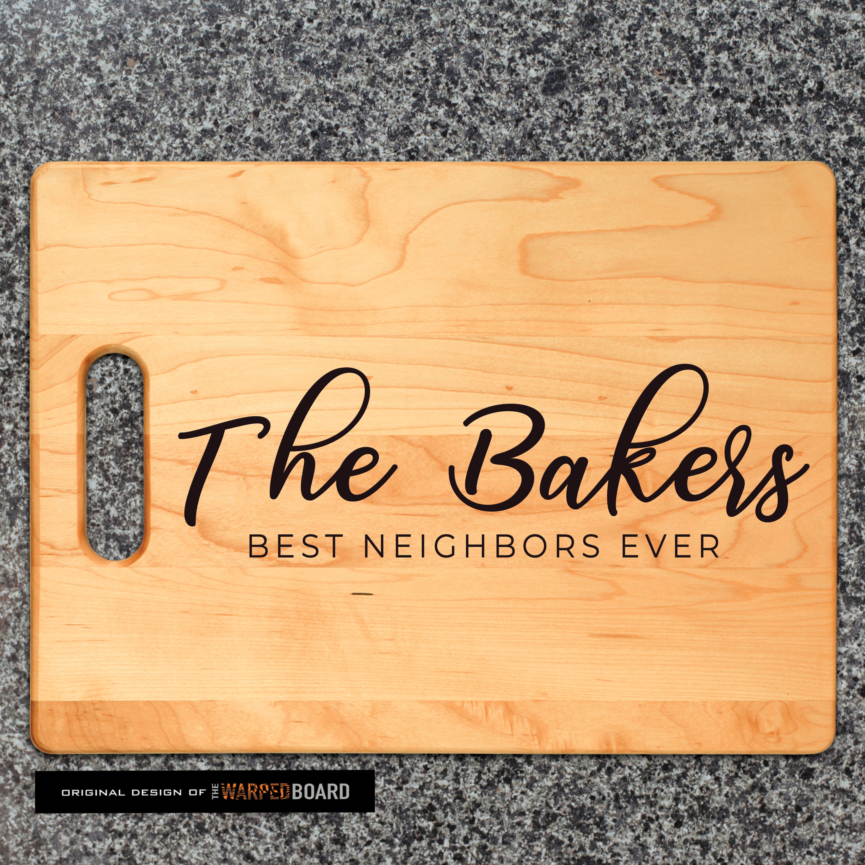 Custom Housewarming Gift | Best Neighbor Ever Maple Cutting Board