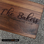 Custom Housewarming Gift | Best Neighbor Ever Walnut Cutting Board