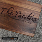 Custom Housewarming Gift | Best Neighbor Ever Walnut Cutting Board